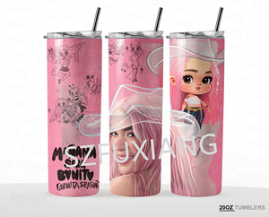 Lovely Girl Karol G <span class=keywords><strong>Manana</strong></span> Sera Bonito Bichota temporada 20oz Tapa Recta <span class=keywords><strong>de</strong></span> acero inoxidable y vaso <span class=keywords><strong>de</strong></span> paja - Product Image 5