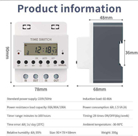 Controlador de Temporizador Programable de Alta Corriente YXQZN, Interruptor de Control de Tiempo Automático 220V 60A 80A 100A
