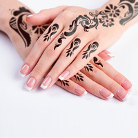 2025 pochoir de tatouage temporaire au henné pour dessin de fleurs faisant du pochoir de tatouage au henné pochoirs au henné à la main autocollant non toxique