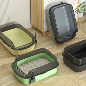 Hochwertige Katzentoilette in Großer Ausführung, Spritzschutz und Geruchsdicht aus Kunststoff mit Schaufel & Zubehör für die Reinigung von Katzenstreu - Product Image 4