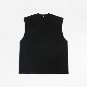 Graphic <b>Tank</b> <b>Top</b> <b>for</b> <b>Men</b> 100% Cotton Washed Casual Vest Breathable Solid Print T-Shirt 300g Sport - Product Image 6