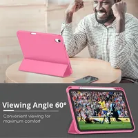 Étui pour tablette en cuir PU multi-couleurs élégant à trois volets de 10,9 pouces pour iPad 10e/11e/A16, avec fonction de veille automatique et support