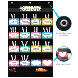 Organizador de Bolsillo Resistente para el Aula con 17 Bolsillos y 2 Bolsas de Almacenamiento para la Organización Escolar y Tareas de Clase - Product Image 4