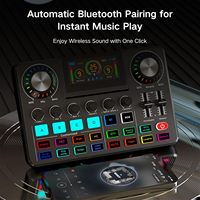 Mixer Audio Mini populer untuk perekaman seluler, peralatan kartu suara langsung dengan pengurang kebisingan untuk elektronik konsumen