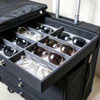 Étui de luxe pour lunettes de soleil en EVA, 120 pièces, valise pour montures optiques, étuis de présentation portables pour lunettes