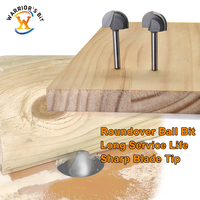 Warrior's Bit Core Box Router Bit 6mm Boiserie Fond Rond Rainure Bit Bois Rond Gravure Fraise