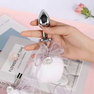 Ensemble de pinces à tétons SM et plug anal pour femmes, jouet sexuel pour adultes avec boule poilue et cloche, accessoires romantiques - Product Image 3