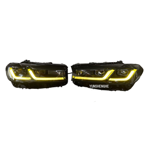 ไฟหน้าคุณภาพสูง เหมาะสำหรับรถยนต์ซีรีส์ 5 รุ่น G30 LCI M5 F90 CS พรีเมียม  แบบเปลี่ยนแทน  ไฟ DRL สีเหลืองทอง  ไฟหน้า LED ด้านหน้า - Product Image 5
