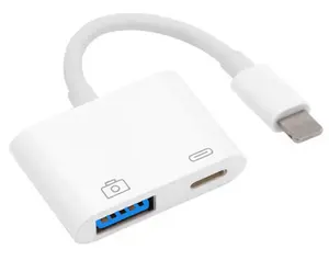 新しい2in1照明OTGアダプターからUSBケーブル充電ポートApple-USB3.0ケーブルデータキーボードMIDIピアノディスクforiPhone ipad