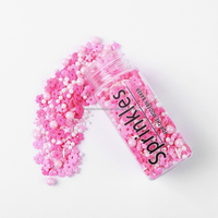 Neue Produktideen 2023 St Valentin Candy Sprinkles Valentinstag Aushöhlen Blume Essbare Streu sel Kuchen Dekoration für Kuchen