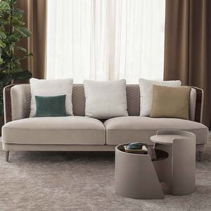 Tela de microfibra de lujo con marco de madera <span class=keywords><strong>polipiel</strong></span> para sala de estar, sofás de lujo, diseño moderno, cómodo sofá de cuero - Product Image 4