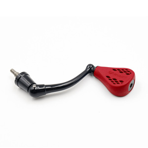Empuñadura para Carrete de Pesca de 66 mm, Fibra de Carbono, 35 mm, TPE Rojo, para Carretes de Spinning Penn 420ss 430ss - Product Image 1