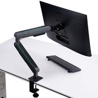 Support de moniteur de jeu avec éclairage RGB, support de bureau ergonomique réglable en hauteur pour écran PC de 17 à 32 pouces