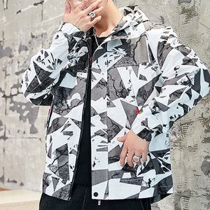 Giacca con Cappuccio Turnhout per Uomo, <span class=keywords><strong>Jeans</strong></span> alla Moda con Zip, <span class=keywords><strong>Oversize</strong></span>, Blocchi <span class=keywords><strong>di</strong></span> Colore - Product Image 2