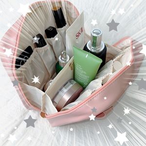 Shell Bags <b>Makeup</b> Bag Large Capacity Portable Square Cosmetic <b>Case</b> for Women Everyday Use - Product Image 4