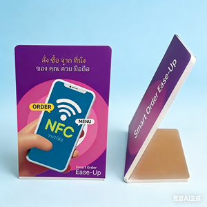 NFC-promotiestandaard met <span class=keywords><strong>Google</strong></span>-beoordeling, gemaakt van acryl/PVC, voor het scannen van QR-codes via sociale media - Product Image 3