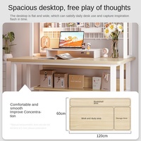 Bureau de travail moderne pour la maison, table modulaire blanche, bureau d'ordinateur en bois avec étagère