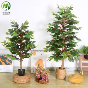 Árbol de Café Artificial Decorativo de Interior de 150 cm de Altura, Estilo Nuevo, Planta Artificial para Decoración de Interiores - Product Image 1