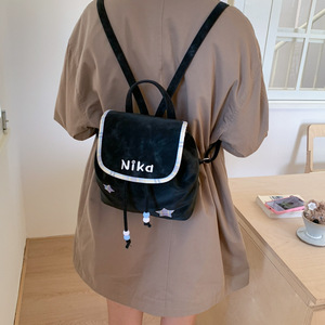 High-Looking Retro <b>Backpack</b> for Women 2025 New Fashion Star Middle <b>School</b> Student Bag Autumn and Winter Travel <b>Backpack</b> - Product Image 3