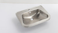 Lavabo en acier inoxydable pour toilettes publiques d'hôtel, fabrication industrielle, moderne, durable, à bas prix