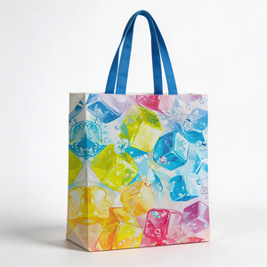 Sac fourre-tout personnalisé avec logo imprimé, non tissé, réutilisable et durable, sacs écologiques colorés - Product Image 1