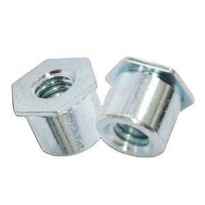 White Blue Galvanized Hexagon <strong>Self</strong> <strong>Clinching</strong> M2 Standoff <strong>Nuts</strong> - Product Image 1
