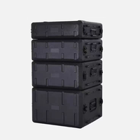 Boîtier de transport antichoc en plastique PE moulé pour amplificateur audio, fourni par l'usine, 2U 4U 6U 8U 12U 14U, pour équipement audiovisuel et DJ