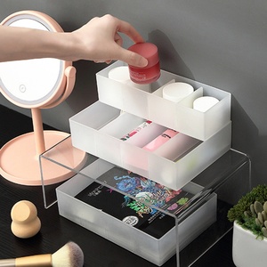 Adjustable <b>Drawer</b> Organizer White Box Kitchen Bathroom Closet Organizer Trays Make up Cosmetics Sundries Divider Holder - Product Image 5