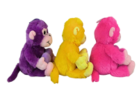 Nuevo Peluche de Mono Colorido y Adorable con Corazón, Relleno de Algodón PP Suave, 11-30cm, KINGSTONE, Gran Venta