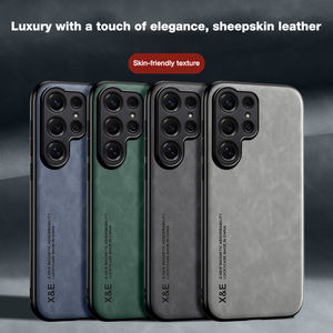 Funda de Teléfono de Cuero PU para Negocios, Funda de Teléfono de Cuero de Silicona con Sensación Suave y Sedosa, Magnética para Automóvil, para <span class=keywords><strong>Samsung</strong></span> <span class=keywords><strong>Galaxy</strong></span> S23 Plus Ultra - Product Image 1