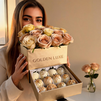 Op maat gemaakte roze dubbele laag uittrekbare lade-papieren cadeaudoos met bloemenbovenkant voor chocoladetruffels, zoete Valentijnsdagverpakking
