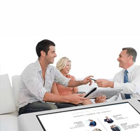 Table basse intelligente avec écran tactile haute définition et taille d'écran personnalisable pour la prise de commandes dans les restaurants
