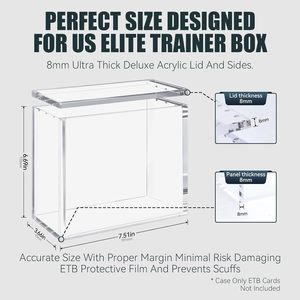 Estuche de exhibición de acrílico para Pokémon Elite Trainer Box, cubierta protectora transparente, solución de almacenamiento para coleccionistas, uso en escritorio - Product Image 5