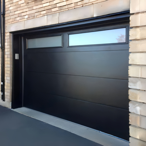 Fenêtre supérieure en aluminium <span class=keywords><strong>Porte</strong></span> <span class=keywords><strong>de</strong></span> <span class=keywords><strong>garage</strong></span> affleurante contemporaine <span class=keywords><strong>Porte</strong></span> <span class=keywords><strong>de</strong></span> <span class=keywords><strong>garage</strong></span> sans cadre - Product Image 1