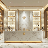 Mobilier Commercial Personnalisé : Étagères Métalliques pour Magasin de Cosmétiques, Kiosque de Présentation de Parfums, Agencement Mural pour Perruques et Produits de Beauté