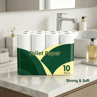 Papier toilette en pâte de bois vierge OEM ODM, doux, absorbant, écologique, rouleaux de papier hygiénique durables pour la maison, l'hôtel, le bureau