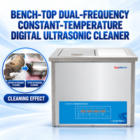 Nettoyeur à ultrasons CNC à double fréquence à température constante de série KQ-GVDE, 45-80 kHz, acier inoxydable 304, industriel