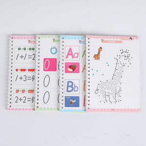 4 cuốn sách + 8 bút tái sử dụng xóa được viết và lau cuốn sách trẻ em học vẽ sách - Product Image 1