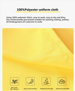 Delantal liso de poliéster personalizado para niños para cocina, ropa de pintura para hornear, sombrero y delantal de <span class=keywords><strong>Chef</strong></span> para niños de 3 a 12 años - Product Image 3