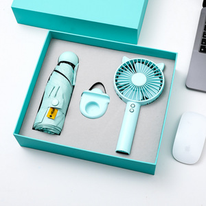 IStapromo Gifts Summer Fresh Gift Warm <b>Cup</b> Small Fan Umbrella Set High Beauty Water <b>Cup</b> Sunscreen Umbrella Cool Gift - Product Image 2