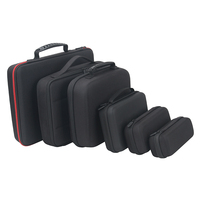 Étui de rangement rigide en EVA souple haut de gamme personnalisé étui rigide en EVA à fermeture éclair noir de protection en gros