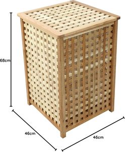 Sinh thái thân thiện thiết kế hiện đại vuông bằng gỗ giặt cản trở nhà góc phòng tắm bẩn quần áo lưu trữ cản trở - Product Image 4