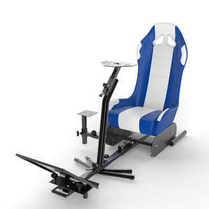 Silla de simulación de juegos ajustable personalizada de fábrica, <span class=keywords><strong>asiento</strong></span> de simulador de carreras de coches con soporte para <span class=keywords><strong>volante</strong></span> de juego - Product Image 2