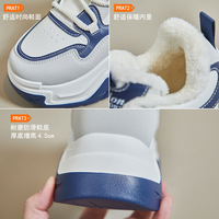 Nouvelles chaussures de papa à tige haute doublées de polaire, version coréenne
