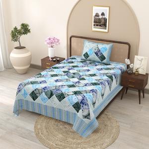 Parures de lit plates imprimées réactives à motifs ethniques colorés, 1 housse de coussin incluse, en coton 300 fils/pouce² - Product Image 2