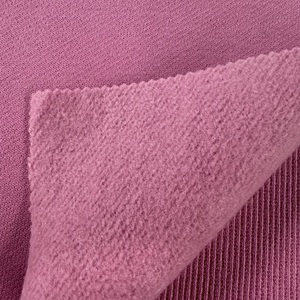 Trong Kho 72% C 28% T Một Chất Lượng Cao Bông Áo Được Chải Với Vải Lông Cừu Sang Trọng 320gsm Chống-Đóng Cọc Vải Ấm Nhà Mặc - Product Image 1