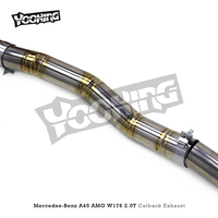 Système d'échappement en titane pour Mercedes-Benz A45 AMG W176 2.0T 2013-2019, silencieux à valve à vide, tuyaux droits