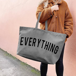 Sacs fourre-tout en toile de coton écologiques personnalisés avec logo imprimé, fermeture éclair, réutilisables pour cadeaux et usage quotidien – Vente en gros - Product Image 6