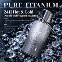 Thermos de Voyage Personnalisé de Luxe en Titane à Double Paroi, Isolation Sous Vide, Grande Capacité, avec Indicateur de Température et Infuseur à Thé, 34 oz
