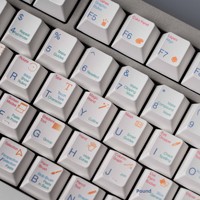 Capuchons de touches Cherry PBT à sublimation thermique, 136 touches, design simple, personnalisation facile, machine de sublimation par transfert thermique